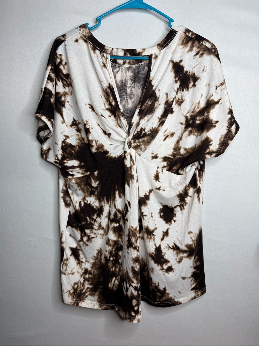Grace & Emma t-shirt with brown tie-dye print, XL A5 302 - Picture 3 of 5